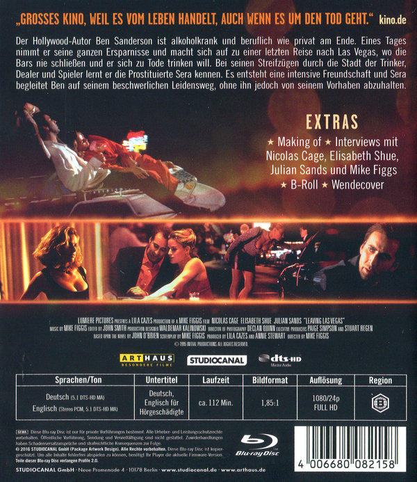Leaving Las Vegas - Digital Remastered (blu-ray)
