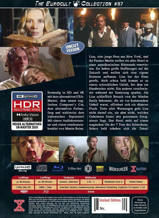 Geisterstadt der Zombies - Über dem Jenseits - Uncut Mediabook Edition  (4K Ultra HD+blu-ray) (A)