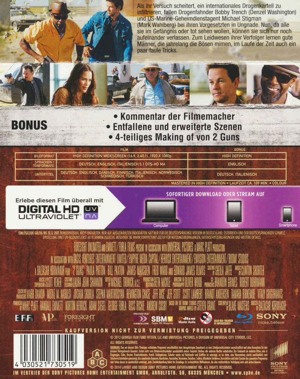 2 Guns (blu-ray)