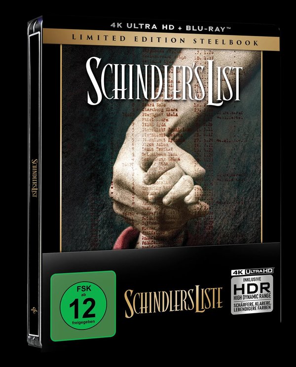 Schindlers Liste - Limited Steelbook Edition  (4K-Ultra HD+2 Blu-rays)