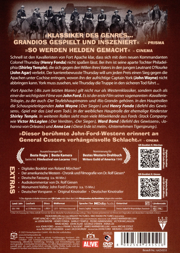 Bis zum letzten Mann (Fort Apache) (Filmjuwelen)  (DVD)