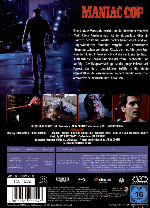 Maniac Cop - Uncut Mediabook Edition (4K Ultra HD+blu-ray) (B)