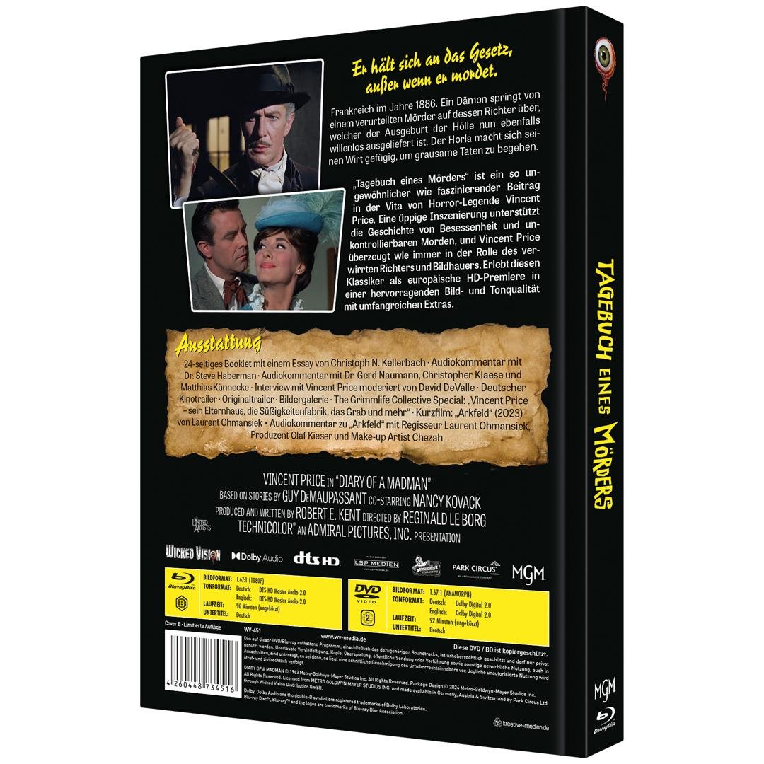 Tagebuch eines Mörders - Uncut Mediabook Edition  (DVD+blu-ray) (B)