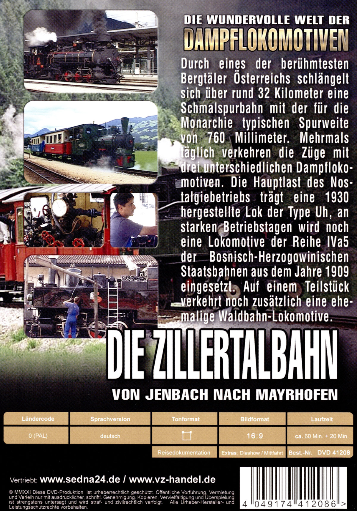 Die Zillertalbahn - Von Jenbach nach Mayrhofen  (DVD)