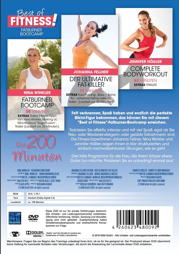 Best of Fitness - Fatburner Bootkamp - 3auf1 (Fellner, Winkler, Hößler)  (DVD)