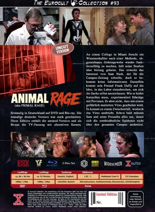 Animal Rage - Uncut Eurocult Mediabook Edition  (DVD+blu-ray) (B)