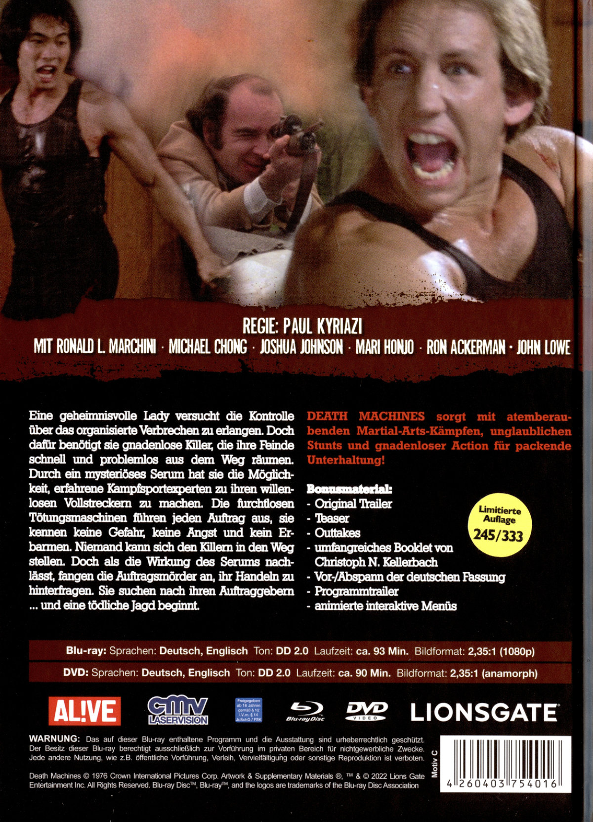 3 unbesiegbare Höllenhunde- Death Machines - Uncut Mediabook Edition (DVD+blu-ray) (C)