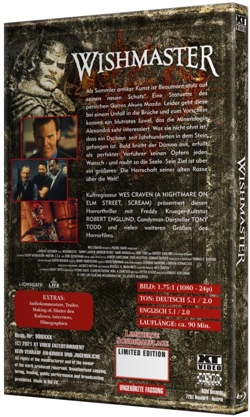 Wishmaster - Uncut Hartbox Edition (DVD+blu-ray)