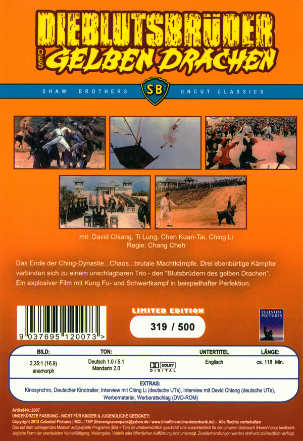 Blutsbrüder des gelben Drachen, Die - Limited Edition