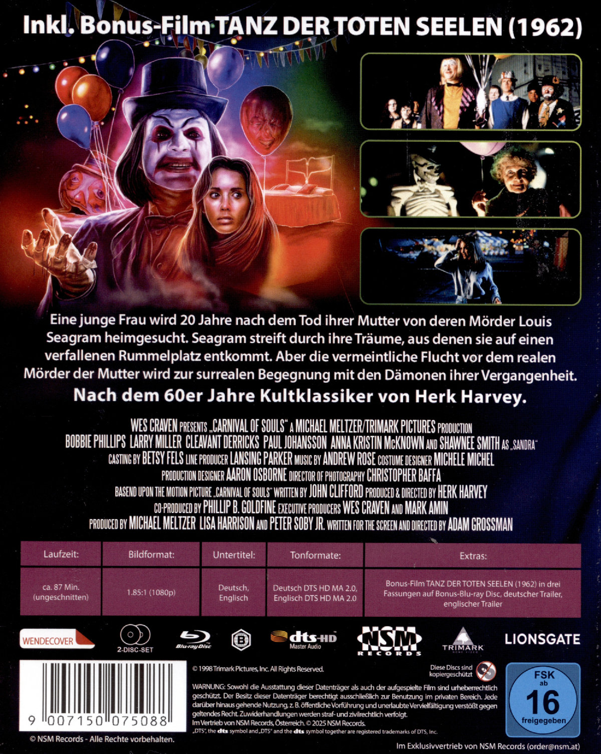 Wes Craven's Carnival of Souls - Scanavo Case - Limited Edition (inkl. Bonus-Film)  [2 BRs]  (Blu-ray Disc)