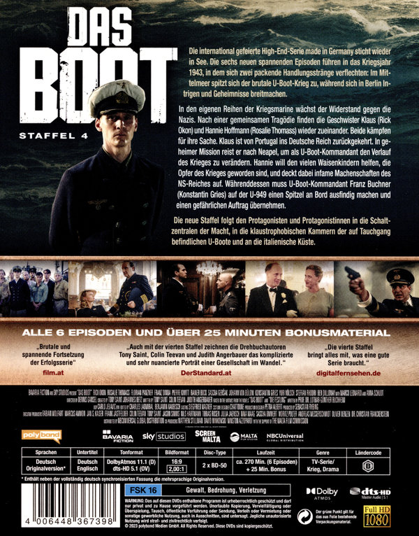 Das Boot - Staffel 4  [2 BRs]  (Blu-ray Disc)