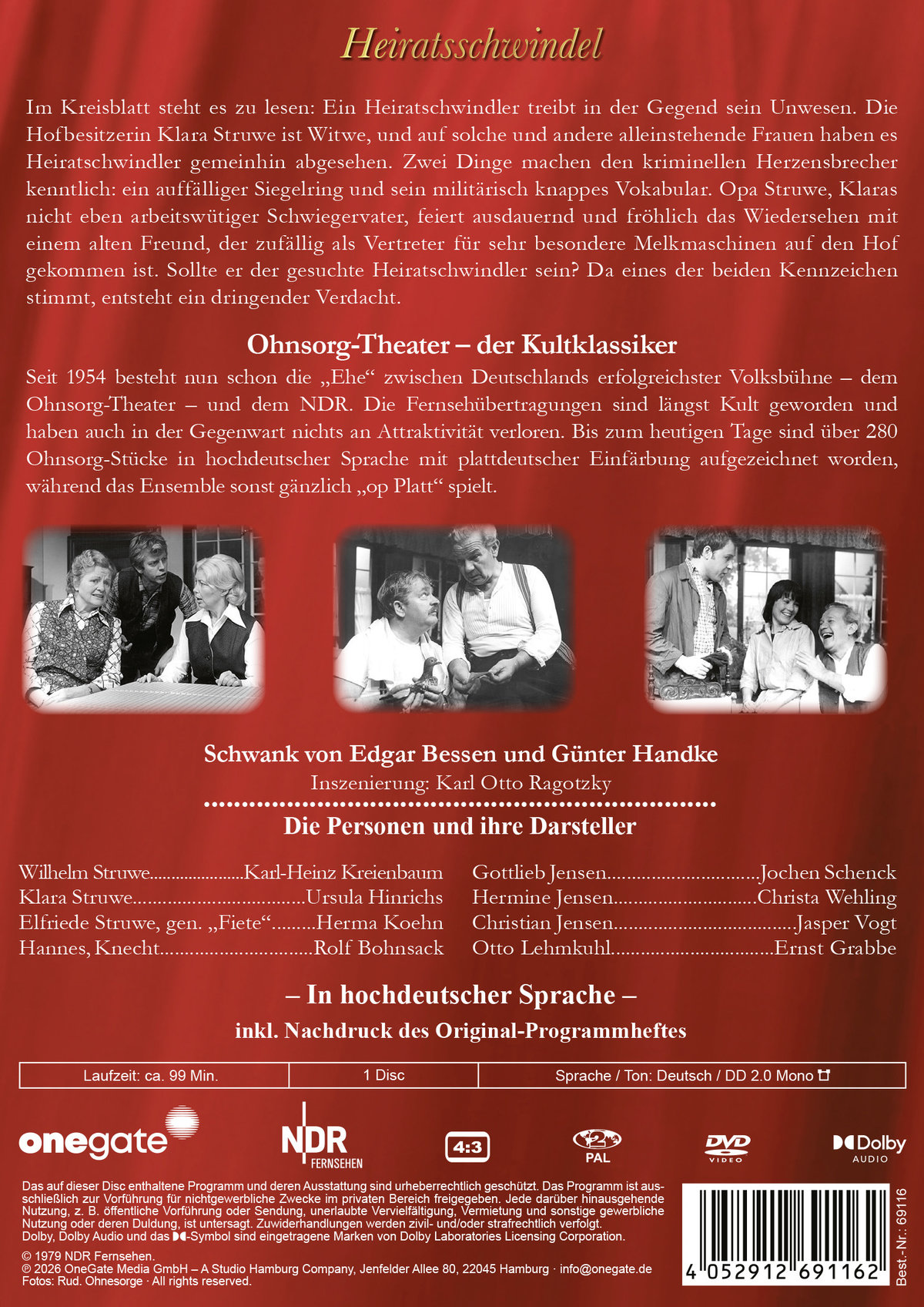 Ohnsorg-Theater Klassiker: Heiratsschwindel  (DVD)