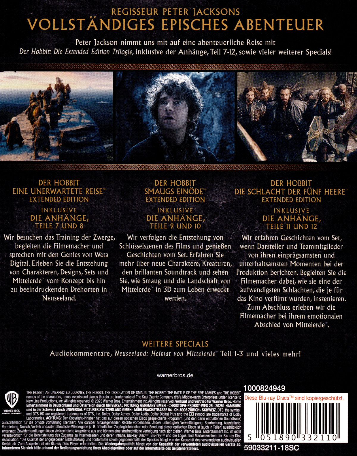 Hobbit, Der - Die Spielfilm Trilogie - Extended Version  (blu-ray)