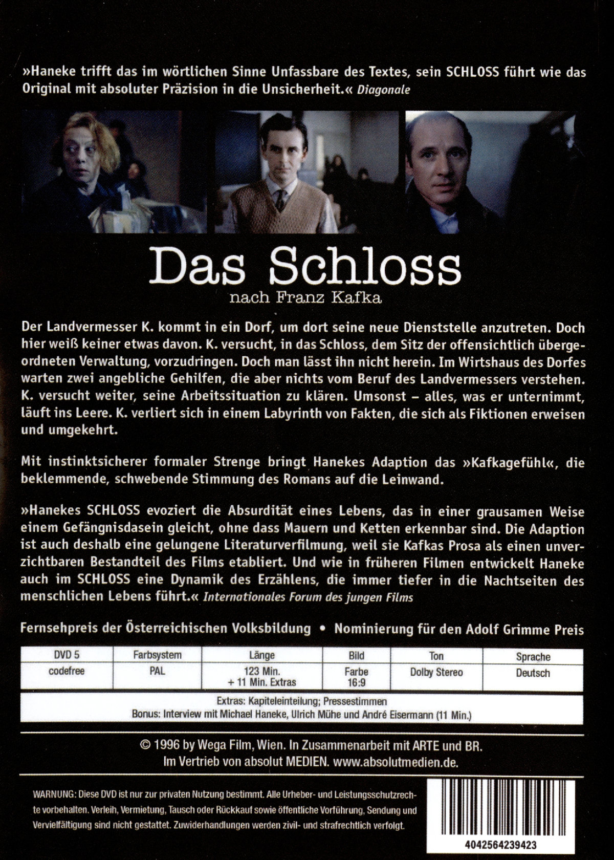 Das Schloss (nach Franz Kafka) (Neuauflage)  (DVD)