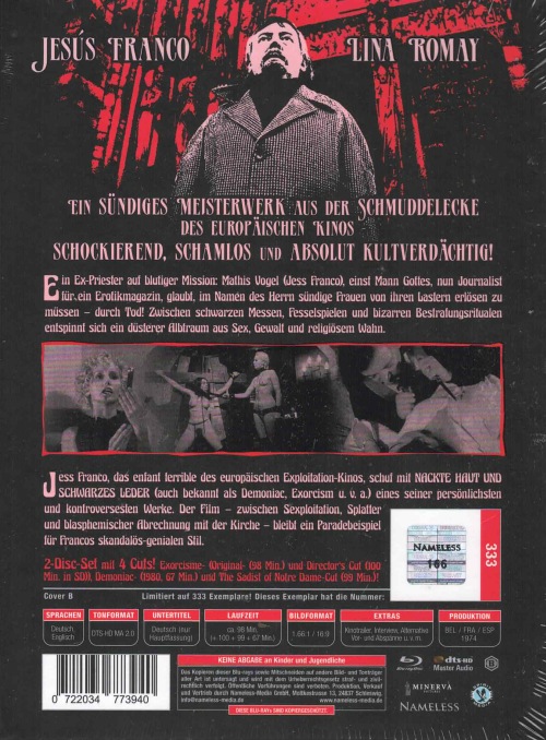Exorcisme - Nackte Haut und schwarzes Leder - Uncut Mediabook Edition  (blu-ray) (B)