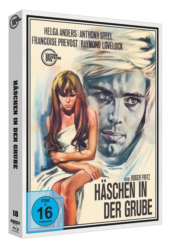 Häschen in der Grube (Edition Deutsche Vita # 18) - 4K UHD und Blu-ray - Cover B - Limited Edition 1000 Stück - Ein Film von Roger Fritz mit Helga Anders und Ray Lovelock  (Blu-ray 4K Ultra HD)