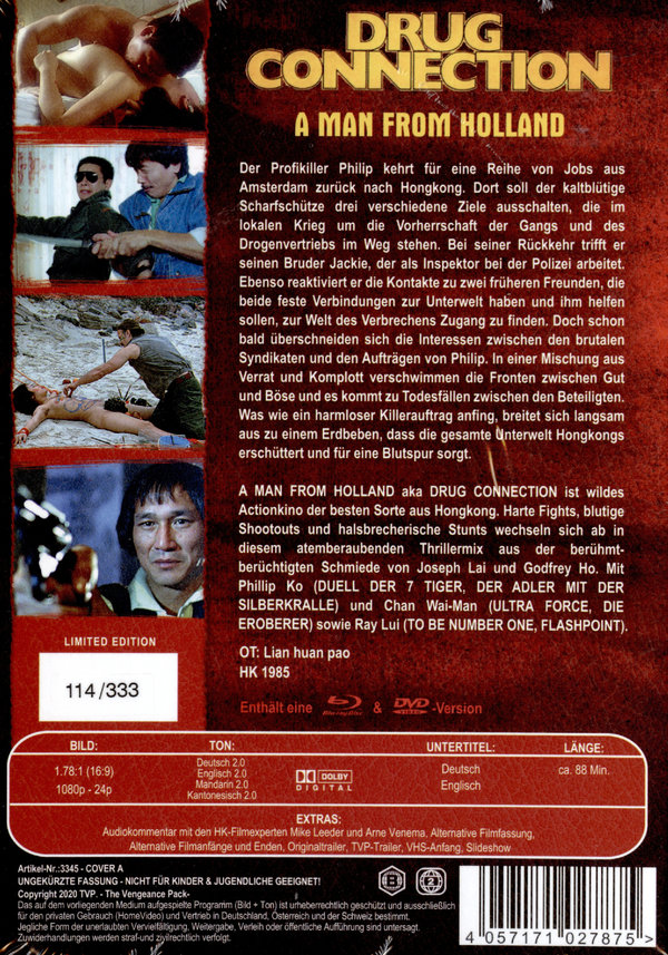 A Man From Holland - Drug Connection - Uncut Mediabook Edition (blu-ray) (A) A Man From Holland - Drug Connection - Uncut Mediabook Edition (blu-ray) (A)