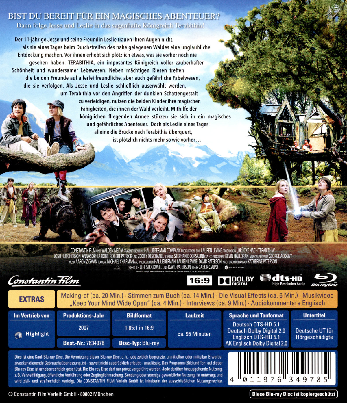 Brücke nach Terabithia (blu-ray)