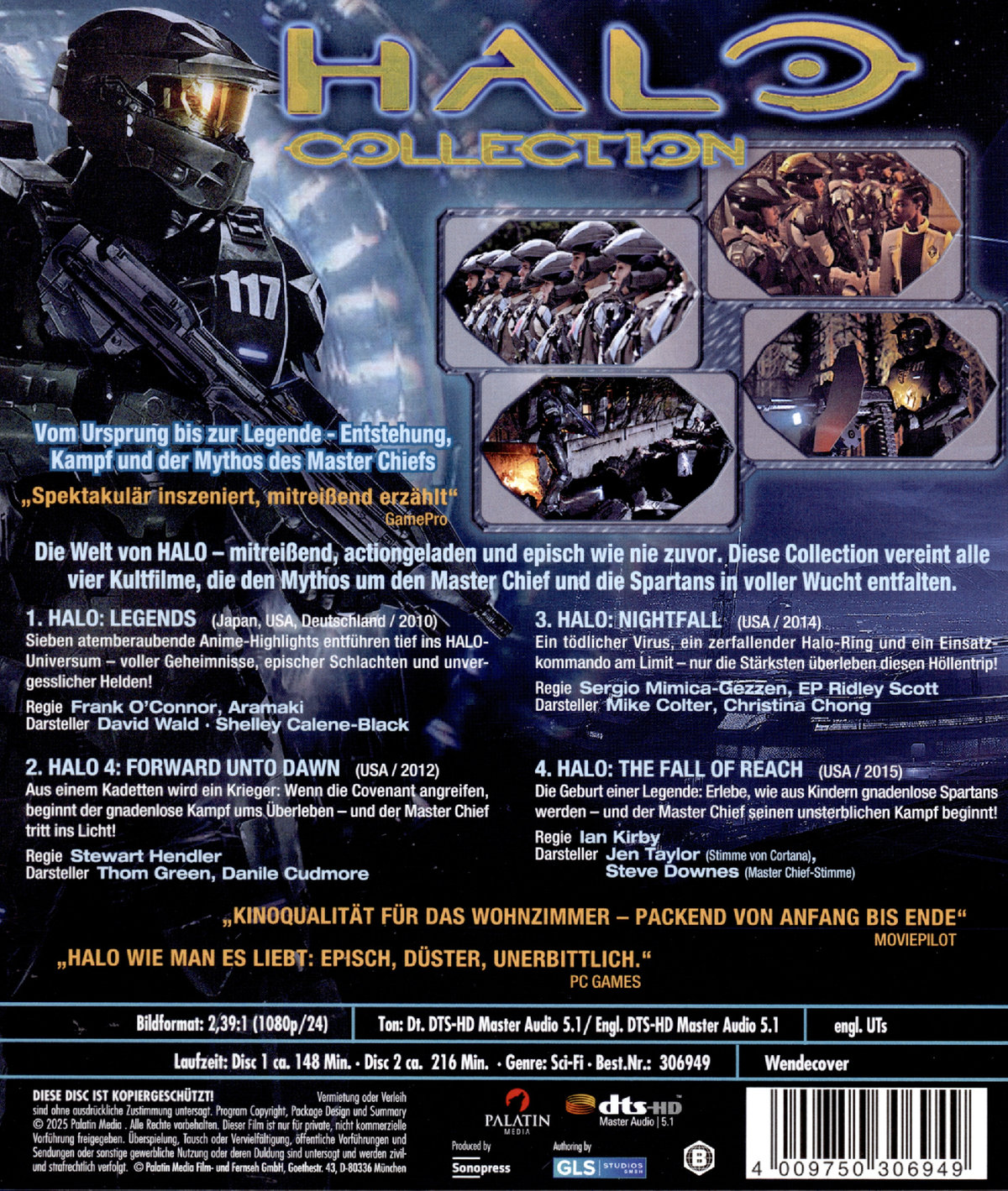 HALO - The Ultimate Movie Collection 1-4  [2 BRs]  (Blu-ray Disc)