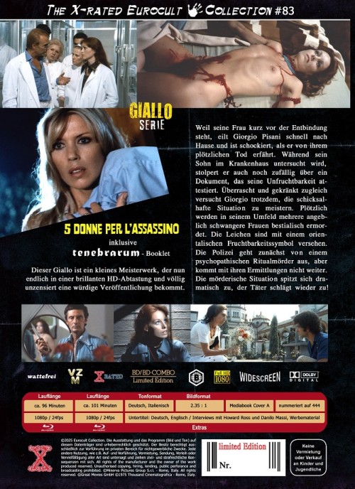 5 Donne per l´Assassino - Day Killer - Uncut Eurocult Mediabook Collection  (DVD+blu-ray) (A)